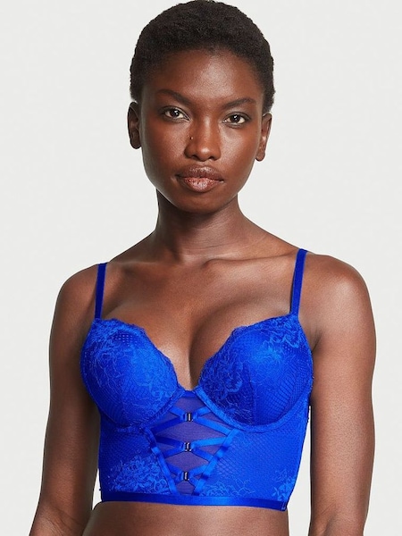 Blue Oar Corset Strappy Fishnet Lace Bra (Q32510) | €37