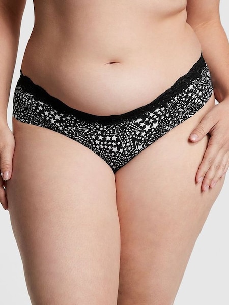 Pure Black Star Cheeky Lace Trim No Show Knickers (Q37693) | €10.50