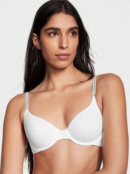 White Cotton Lightly Lined Full Cup Bra (Q41537) | €40