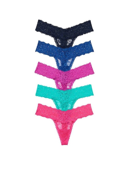 Blue/Pink Thong Lace Knickers Multipack (Q42498) | €31