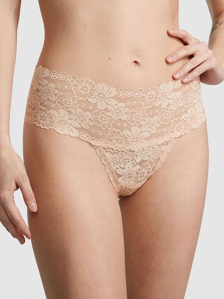 Marzipan Nude Thong Lace Knickers (Q57313) | €10.50