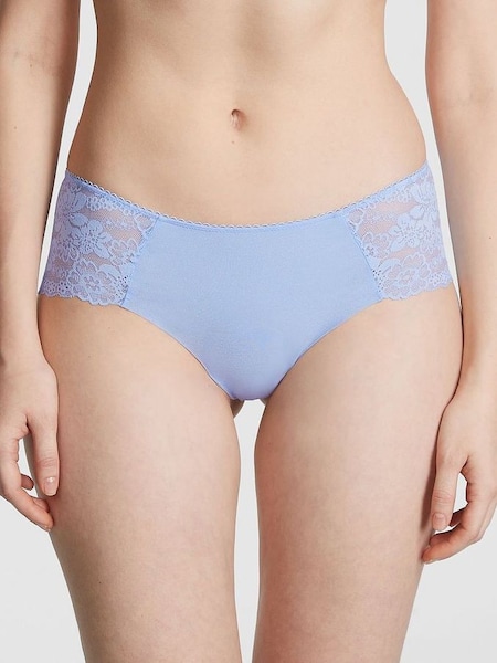 Harbor Blue No Show Lace Trim Cheeky Knickers (Q57390) | €10.50