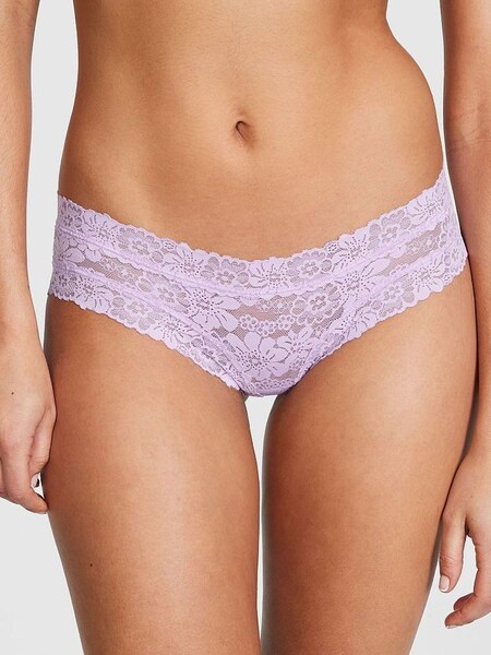 Pastel Lilac Purple Lace Cheeky Knickers (Q57399) | €10.50
