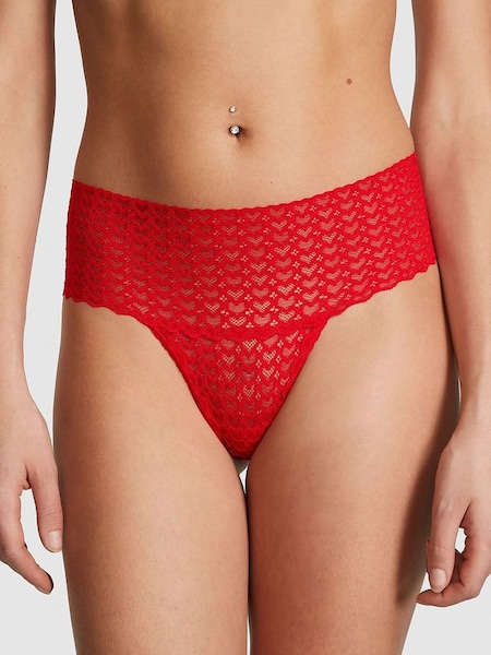 Red Pepper Heart Lace Thong Knickers (Q57416) | €10.50