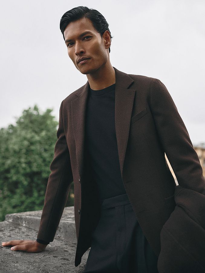 Textured mens blazer clearance