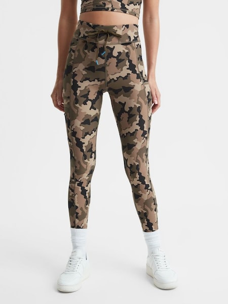 The Upside Drawstring Camouflage Leggings in Camo (Q74459) | $295