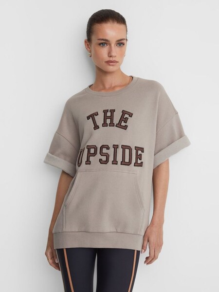 T-shirt à col ras du cou en coton The Upside, couleur naturel (Q74475) | 145 €