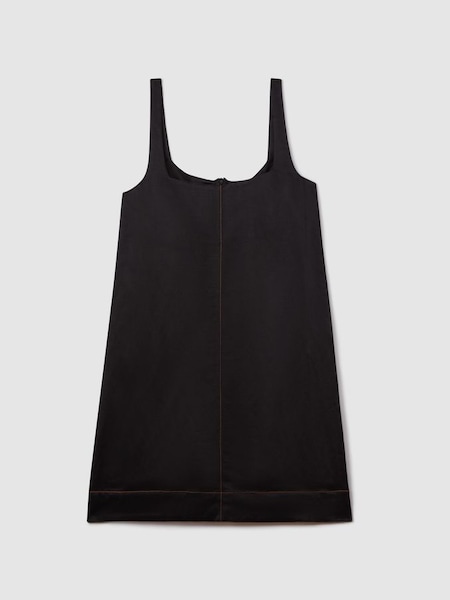 Bondi Born Linen Blend Mini Dress in Black (Q74743) | $515