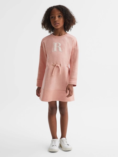 Teen Cotton Blend Drawstring Dress in Apricot (Q74791) | €95