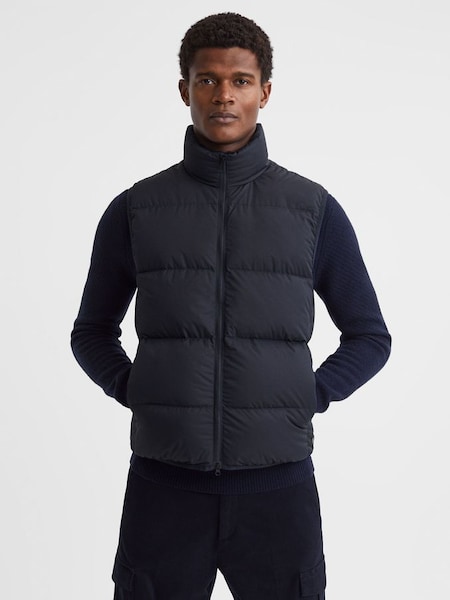 Scandinavian Edition Quilted Puffer Vest in Midnight Navy (Q75803) | CHF 545