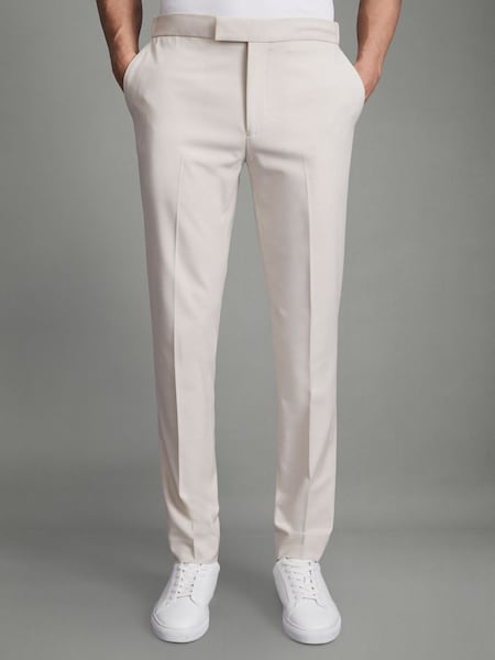 Relaxed Drawstring Trousers in Stone (Q77395) | $175