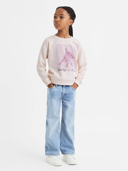 高齡棉質印花粉色圓領套衫 (Q79092) | HK$560