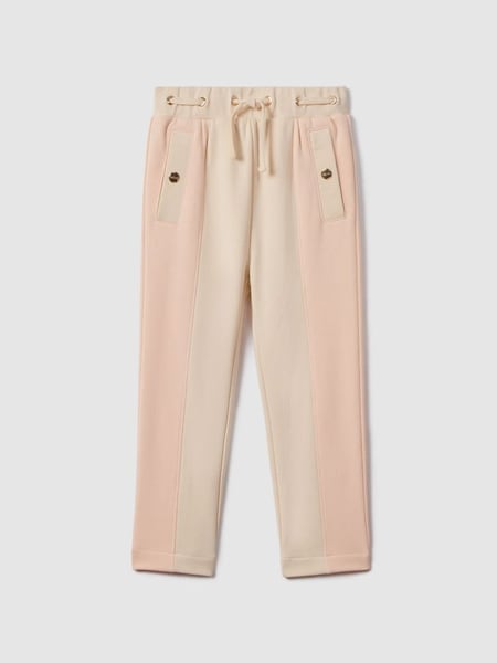 Teen Cotton Blend Tapered Joggers in Pink (Q80243) | SAR 245
