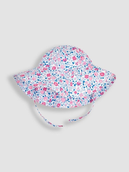 Pink Ladybird Ditsy Floral Floppy Sun Hat (Q80747) | $24