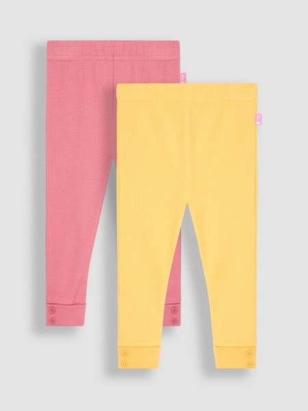 Pink & Yellow 2-Pack Rib Leggings (Q80918) | €25