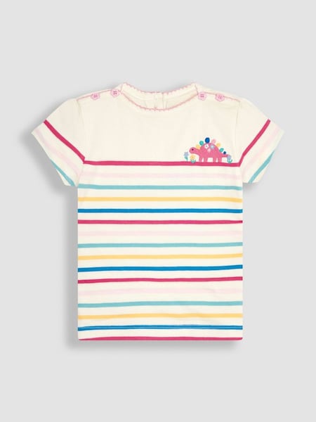 Rainbow Dino Pocket Breton T-Shirt (Q80929) | €13