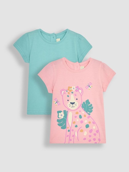 Pink Cheetah & Duck Egg Blue 2-Pack T-Shirts (Q80935) | €27.50