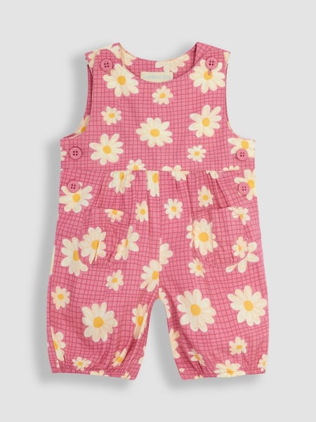 Coral Pink Daisy Floral Dungarees (Q80939) | €35