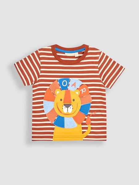 Brown Lion Roar Interactive Appliqué T-Shirt (Q81738) | €22.50