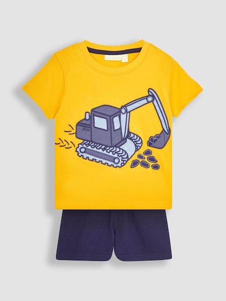Yellow Digger Appliqué T-Shirt & Shorts Set (Q82924) | €35.50