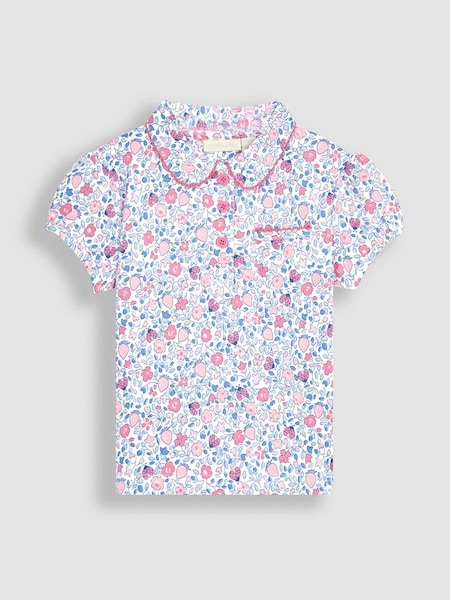 Pink Ladybird Ditsy Floral Pretty Polo Shirt (Q83185) | €19.50