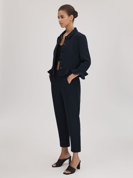 Florere Slim Fit Trousers in Navy (Q83334) | $260