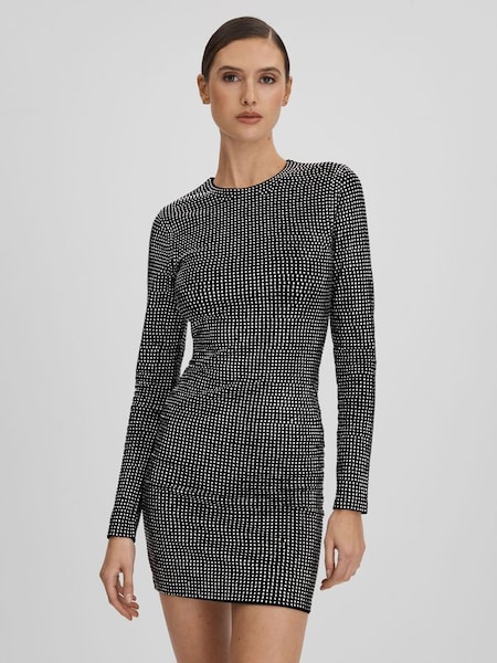 Good American - Versierde mini-jurk in zwart (Q85276) | € 320