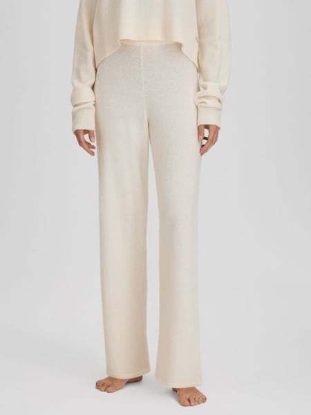 Calvin Klein - Ivoorkleurige gebreide broek (Q85279) | € 95