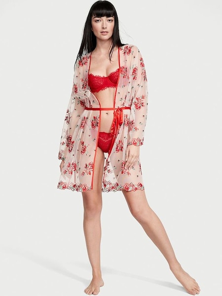 Evening Blush Pink Embroidered Robe (Q87192) | €125