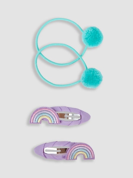 Rainbow Clips And Hairbands in Lilac (Q88288) | €10