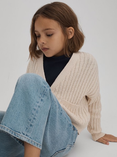 Teen Relaxed Knitted Cardigan in Ivory (Q89054) | CHF 65