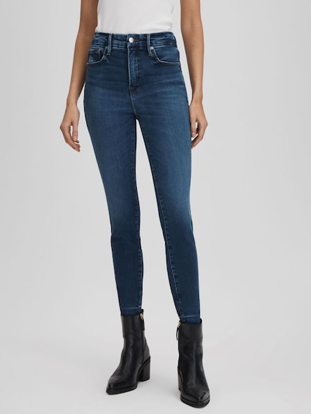 Good American Distressed Skinny Jeans in Indigo (Q91821) | CHF 215