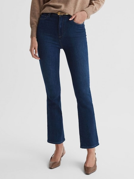 Paige - Tijdloze blauwe uitlopende jeans met hoge taille (Q91982) | € 380