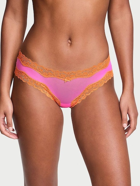 Hollywood Pink Mesh Cheeky Knickers (Q97973) | €11.50