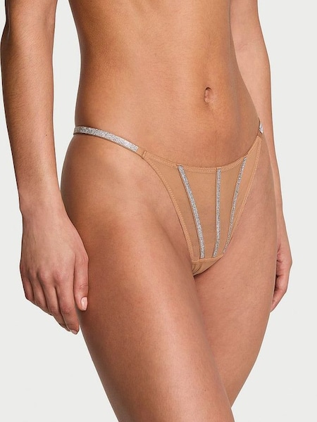 Toffee Nude Sheer Shine Thong Knickers (Q99675) | €22.50