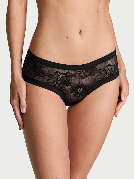 Black Flower Power Cheeky Lace Knickers (Q99716) | €10.50
