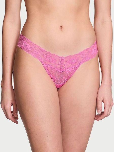 Hollywood Pink Flower Power Thong Knickers (Q99728) | €10.50