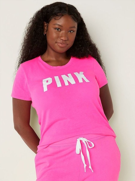 Atomic Pink Logo Short Sleeve T-Shirt (QT3865) | €13.50