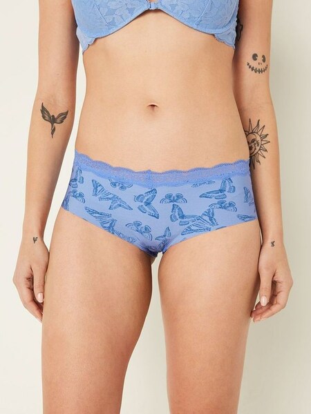 Cornflower Blue Butterfly Blue No Show Hipster Knickers (R74908) | €10.50