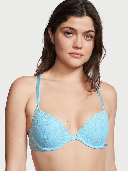 Victoria Blue Lace Front Fastening Lightly Lined T-Shirt Bra (R74911) | €22