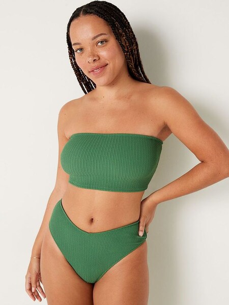 Green Strapless Crinkle Bikini Top (R74966) | €22.50
