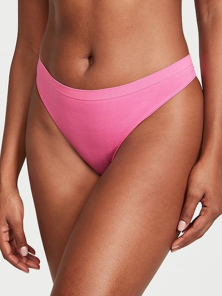 Hollywood Pink Dogtooth Smooth Thong Knickers (R83641) | €10.50
