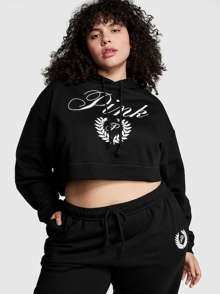 Pure Black Fleece Cropped Hoodie (R83648) | €45