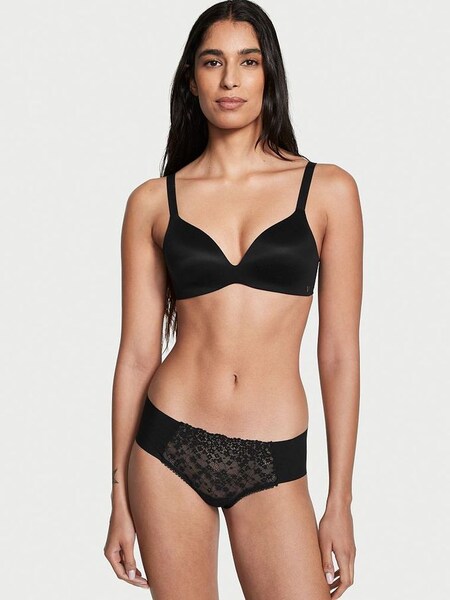 Black No Show Lace Thong Knickers (R92630) | €10.50
