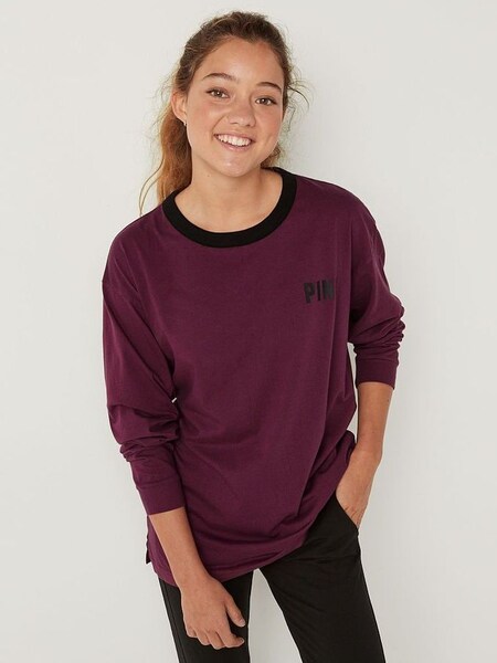 Rich Maroon Red Long Sleeve T-Shirt (RD4889) | €22