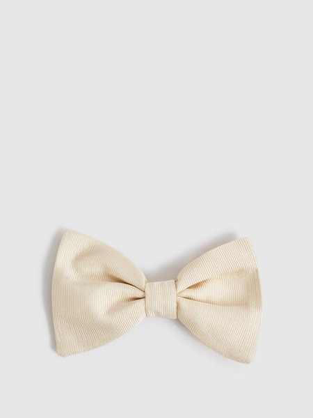 Silk Bow Tie in Ivory (T11177) | $51