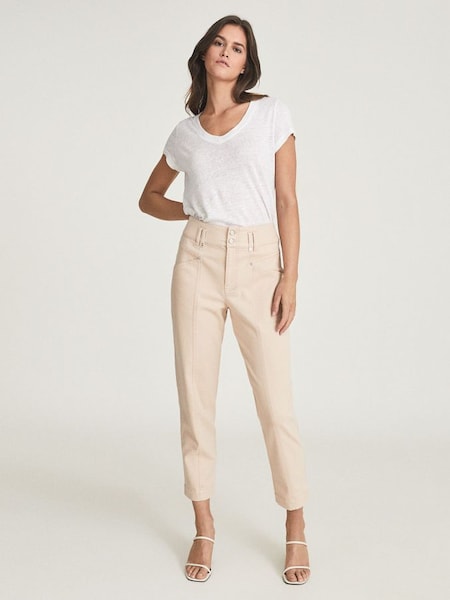 Relaxed Tapered Fit Trousers in Pink (T42402) | CHF 215