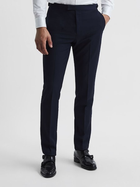 Modern Fit Travel Trousers in Navy (T44850) | $190