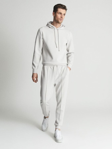 Pantalons de jogging en jersey interlock avec cordon de serrage, blanc cassé (T44908) | 140 €