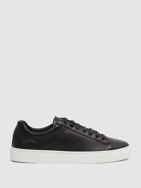 Leather Trainers in Black (T46540) | SAR 730